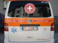 Civil Protection vehicle's plate (rear) for the<br>autonomous province of South Tyrol<br>PC = Protezione Civile / ZS = Zivilschutz (Civil Protection)<br>BZ = Bozen (Bolzano). 04 = First registered in 2004