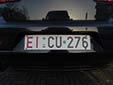 Military plate (rear). EI = Esercito Italiano (Italian Army)<br>(detailed view of the previous picture)