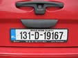 Normal plate. 131 = first registered in the first half of 2013<br>D = Dublin (Baile Átha Cliath)<br>Submitted by Ángel Martínez Corbí from Spain