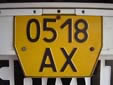 Foreign owned trailer plate (old style). A = Almaty