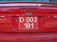 Diplomatic plate. D= diplomat. 003 = China