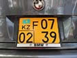 Foreign owned vehicle's plate. F = foreign resident. 02 = Almaty