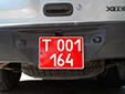 Diplomatic plate. T = technical staff. 001 = USA