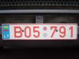 Foreign owned vehicle's plate (old style)