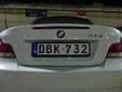 Rental vehicle's plate. K (now replaced by QZ) = rental vehicle