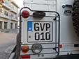 Governmental plate (GV). GVP = Police