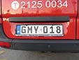 Public Service vehicle's plate (Y). MY = minibus