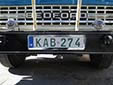 Old-timer plate (old style; detailed view of the previous picture)<br>These plates were issued during just a few years and because of complaints about the color, they are already being replaced by the black old-timer plates.