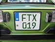 Old-timer plate (old style; detailed view of the previous picture)<br>These plates were issued during just a few years and because of complaints about the color, they are already being replaced by the black old-timer plates.