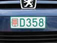 Diplomatic plate (front, old style)
