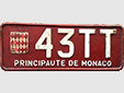 Temporary transit plate (old style). TT = transit temporaire