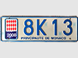 Diplomatic plate (rear). K = administrative and technical staff