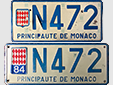 Normal plate (front and rear, old style)