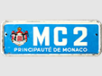 Plate for motorcycles of the Prince's family