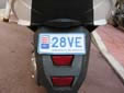 Electric vehicle's motorcycle plate. VE = electric vehicle