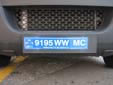 Provisional plate. WW = provisional. MC = Monaco