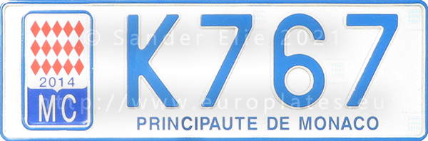 License plate of Monaco