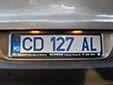 Diplomatic plate (old style). CD = Corps Diplomatique / Diplomatic Corps