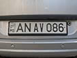Normal plate (old style). AN = Anenii Noi