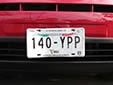 Normal plate (rear, 2008 series) from Distrito Federal<br>Trasera = rear