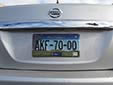 Normal plate (rear, 2010 series) from the State of Baja California<br>Trasera = rear