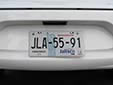 Normal plate (rear, 2011 series) from the State of Jalisco<br>Trasera = rear