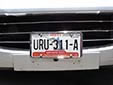 Normal plate (front, 2010 series) from the State of Quintana Roo<br>Delantera = front