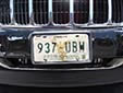 Normal plate (front, 2002 series) from Distrito Federal<br>Delantera = front