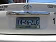 Taxi plate (rear, 2010 series) from the State of Baja California<br>Trasera = rear