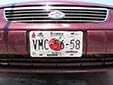 Normal plate (front, 2006 series) from the State of Sinaloa<br>Delantera = front