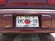 Normal plate (rear, 2006 series) from the State of Sinaloa<br>Trasera = rear