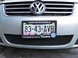 Taxi plate (front, 2010 series) from the State of Baja California Sur<br>BCS = Baja California Sur. MEX = México. Delantera = front