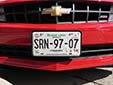 Normal plate (front, 2011 series) from the State of Nuevo León<br>Delantera = front