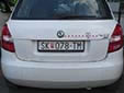 Normal plate. SK / СК = Skopje. TM stands for T-Mobile<br>Fancy combinations are available for an additional fee.