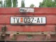 Normal plate (old style). TV = Titov Veles (now replaced by VE = Veles)<br>PM = Република Македонија (Republic of Macedonia)