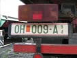 Temporary plate (old style). OH = Ohrid<br>94 = valid until the end of 1994<br>PM = Република Македонија (Republic of Macedonia)
