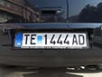 Normal plate with an unofficial MK sticker. TE = Tetovo
