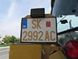 Work machinery plate. SK / СК = Skopje