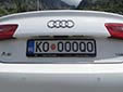 Personalized plate. KO = Kotor
