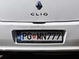 Officials vehicle's plate. PG = Podgorica. MN = Montenegro