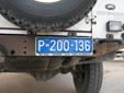 Police vehicle's plate from the former Republic<br>of Serbia and Montenegro. P = Police