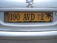 Normal plate (rear, old style). 972 = Martinique<br>Submitted by Harald Schapperer from Germany
