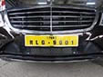 Plate for vehicles owned by monks or monasteries (alternative style)<br>YGN = Yangon Region. RLG = religious