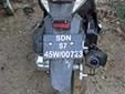 Motorcycle plate (unofficial style with Latin script)