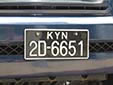 Normal plate. KYN = Kayin State