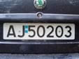Normal plate (old style). AJ = Mysen