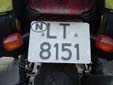 Motorcycle plate (old style). LT = Larvik