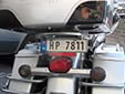 Motorcycle plate (small size). HP = Kongsvinger