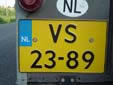 Light commercial vehicle's plate<br>V = commercial vehicle up to 3.5 tons