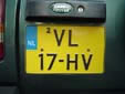 Light commercial vehicle's replacement plate. 2 = second duplicate<br>First V = commercial vehicle up to 3.5 tons